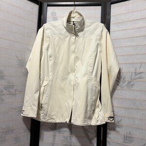 Nike‎ Golf Storm-Fit 10 Jacket Women's Large White Full Zip Waterproof Rain Coat